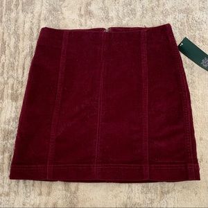 Burgundy Mini Skirt